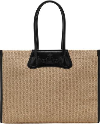 Vivienne Westwood Ruime Tote Bag - unisex - Tassen - Beige - Maat: ONE Size Katoen