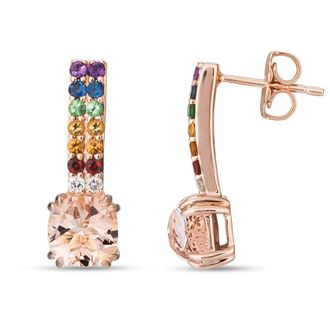 Le Vian Ladies Rainbow Earrings set in 14K Strawberry Gold
