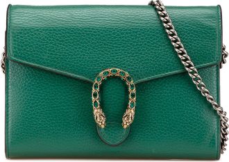 Gucci Pre-owned Womens Horsebit Chain Wallet - Dark Green Leather - One Size