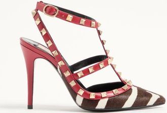 Valentino Garavani Rockstud Pumps in pony-effect calfskin 100mm Wo
