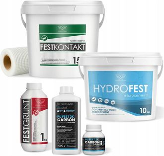 OEM Kit De Microcemento Para Paredes De Ba&ntilde;o Con Azulejos, Hydrofest - 10 M&sup2; Barniz Mate. Kit De Microcemento Para Paredes De Ba&ntilde;o Con Azulejos, Hydrofest
