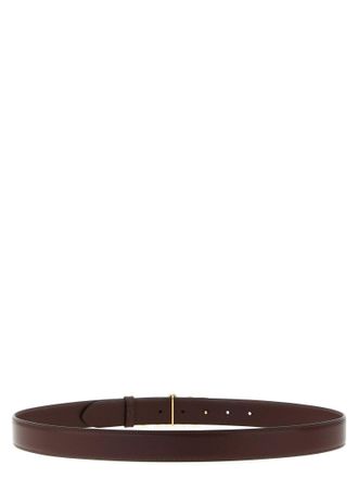 Chlo&eacute; Gold Buckle Belt - Brown