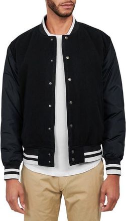 ConStruct Solid Varsity Jacket in Black at Nordstrom, Size Xx-Large