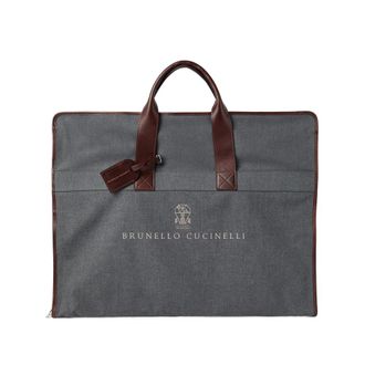 Brunello Cucinelli Leather-trimmed Suit Carrier