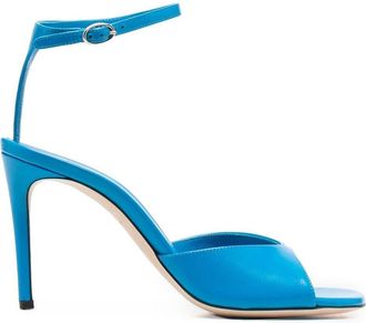 Victoria Beckham Destiny 90mm leather sandals - women - Leather/Calf Leather/Calf Leather - 38.5 - Blue