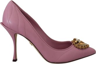 Dolce & Gabbana Elegante Rosa Leren Hakken Pumps - Dames - Pumps - Roze - 35 1/2 EU - Leer - Schoenen