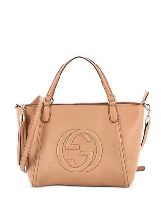 Gucci Soho Convertible Top Handle Bag Leather Small satchel - Neutrals