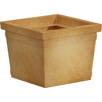Monacis Jarr&oacute;n Cuadrado Decorativo Cl&aacute;sico Tradicional De 48x48 Cm Y 38 Cm De Alto En Pol&iacute;mero Impruneta Resistente, Ideal Para Plantas En Jardines Y Terrazas