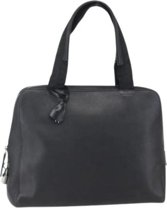 Prada Pre-owned Handbags, female, Black, Size: ONE SIZE Pre-owned Leather Handbag