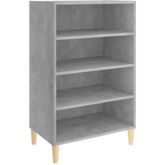 vidaXL Vidaxl - Aparador de madera contrachapada gris hormigón 57x35x90 cm