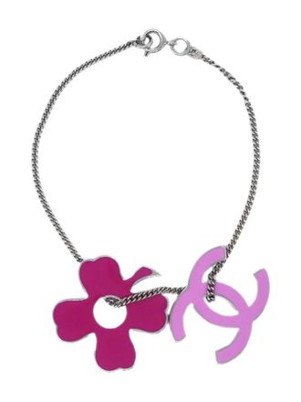 Chanel 2004 CC clover bracelet - women - Silver Plated - One Size
