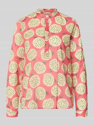 0039 Italy 0039 Italy Regular Fit Bluse mit Knopfleiste Modell JANE in Pink, Gr&ouml;&szlig;e XXL