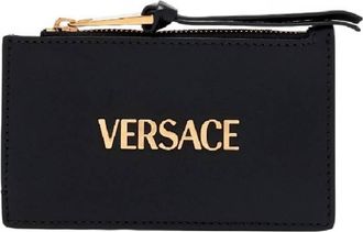 Versace Tag Nappa Logo Card Holder