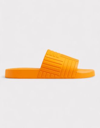Bottega Veneta Mens Bottega Veneta Slider Tangerine Orange - Size: 10