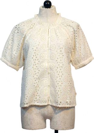 Cleobella Womens Kate Eyelet Blouse In Ivory
