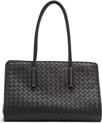 Bottega Veneta Barbara Intrecciato Leather Tote in 1007 Black-Brass Vibrato at Nordstrom
