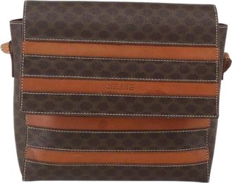Celine Pre-owned Cross Body Bags, female, Brown, Size: ONE SIZE Pre-owned Vintage macadam shoulder bag