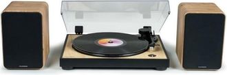 Thomson Hifi Bookshelf Speakers Cosy 100w Bt 5.0 Rca Command Wood/black Ws602duo