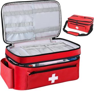 OEM Bolsa De Primeros Auxilios Vac&iacute;a, Bolsa De Emergencia Grande Para Enfermeras, Atenci&oacute;n M&eacute;dica Domiciliaria Y Farmacia, Port&aacute;til Y Para Llevar Al Hombr