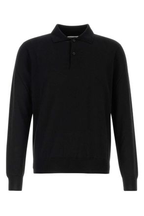The Row Black Full Sleeves Polo