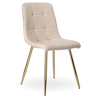 OEM Silla Denver Teddy Color Beige Dorado Con Tejido Boucl&eacute;