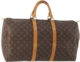 Louis Vuitton Pre-owned Weekend Bags, female, Brown, Size: ONE SIZE Pre-owned Monogram Canvas Boston Bag