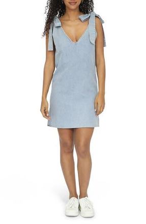 Belle & Bloom Burning Love Shoulder Tie Minidress in Stonewash at Nordstrom Rack, Size X-Small