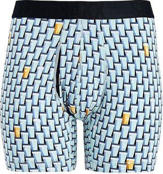 Saxx Underwear Droptemp Cooling Cotton Boxer Brief Fly Mens Underwear Grab A Beer/Multi : 2XL, Cotton/Mesh/Modal