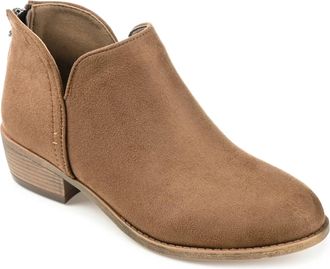 Journee Collection Livvy Boots Womens Taupe Faux Suede Ankle Bootie ZAP2123