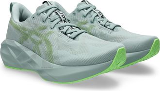 Asics Laufschuh ASICS NOVABLAST 5, Herren, Gr. 43,5, cold moss, light orange, Synthetik, Schuhe Laufschuh