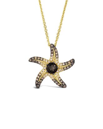 Le Vian 14K 0.89 Ct. Tw. Diamond & Smokey Quartz Pendant