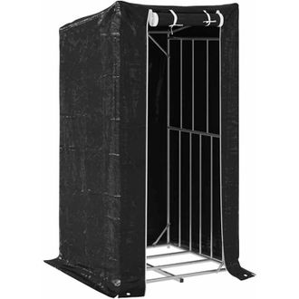 vidaXL Le&ntilde;ero Cubierta Lluvia 100x100x200 Cm Acero Galvanizado Vidaxl