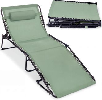 Best Choice Products Extra Wide Patio Chaise Lounge Chair, Portable Folding Recliner w/ 8 Positions