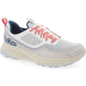 Olukai Makiki Water Resistant Trail Sneaker in Bright White/Coastal Blue at Nordstrom, Size 8.5