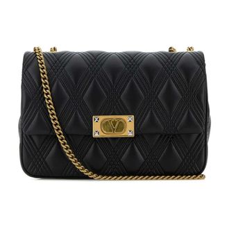 Valentino Garavani Shoulder Bags, female, Black, Size: ONE SIZE Large Quiltie 67 Shoulder Bag