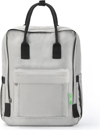 Eco Chic Waterproof Recycled Canvas Twin Handle Backpack (Concrete)