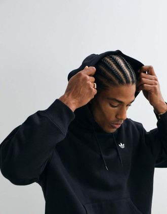 adidas Originals Felpa con cappuccio nera-Grigio