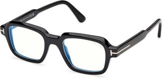Tom Ford Glasses, unisex, Black, Size: 48 MM Blue Light Optical Frame