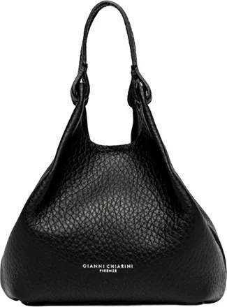 Gianni Chiarini Black Dua Leather Crossbody Bag