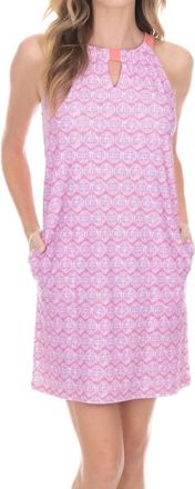 Cabana Life Provence Sleeveless Shift Dress In Pink And Coral