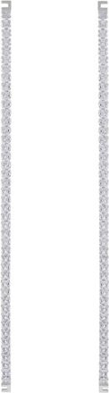 Elisabetta Franchi Lange Oorbellen met Strass - Dames - Oorbellen - Grijs - ONE Size - Accessoires