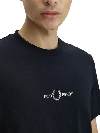 Fred Perry Embroidered Logo T-Shirt - Black