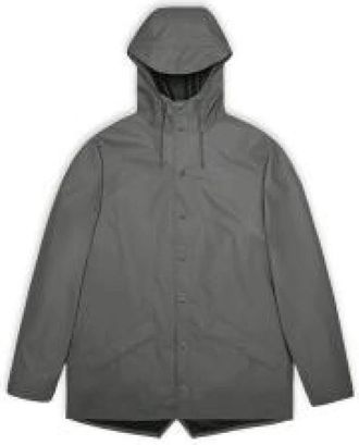 Rains Stijlvolle Waterdichte Jas - Heren - Regenjassen - Grijs - L - Polyester - Jassen