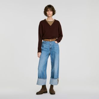 Sandro 2-in-1-Woll-Kaschmir-Pullover
