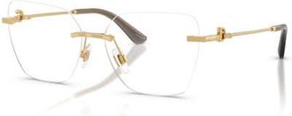 Dolce & Gabbana 56mm Cat Eye optical glasses in Gold at Nordstrom