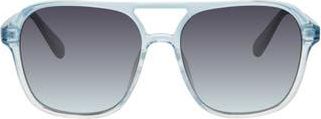 Kurt Geiger 56mm Navigator Sunglasses in Light Blue Crystal Gradient at Nordstrom Rack