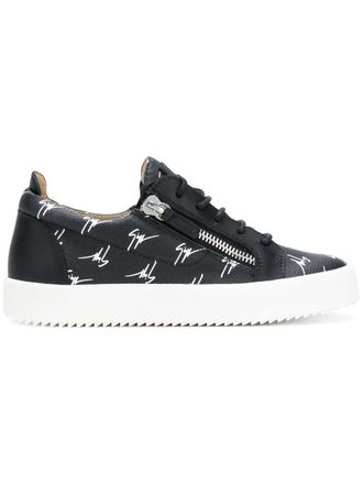 Giuseppe Zanotti Nicki signature sneakers - women - Rubber/Leather/Leather - 35 - Black