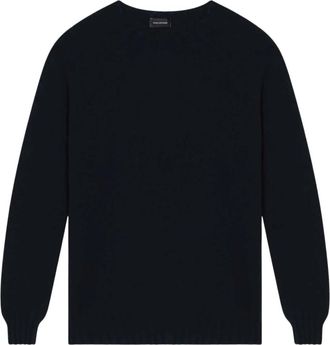 Tagliatore Nobhil Trui met Ronde Hals - Heren - Ronde hals truien - Blauw - 2XL - Kasjmier - Truien & Vesten