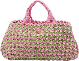 Prada Pre-owned Raffia Tote - Dames - Vintage Shopper - Veelkleurig - ONE Size - Vintage
