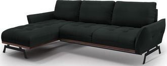 CXL by Christian Lacroix 4-Sitzer Designer Ecksofa Olivier mit Bettfunktion, Strukturstoff Schwarz